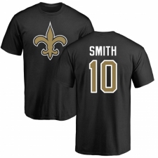 NFL Nike New Orleans Saints #10 Tre'Quan Smith Black Name & Number Logo T-Shirt