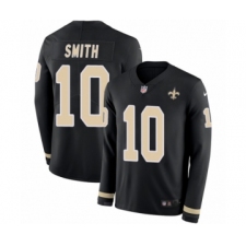 Youth Nike New Orleans Saints #10 Tre'Quan Smith Limited Black Therma Long Sleeve NFL Jersey