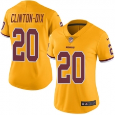 Women's Nike Washington Redskins #20 Ha Clinton-Dix Limited Gold Rush Vapor Untouchable NFL Jersey