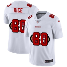 Men's San Francisco 49ers #80 Jerry Rice White Nike White Shadow Edition Limited Jersey