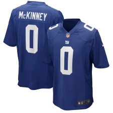 Men's New York Giants #0 Xavier McKinney Nike Blue 2020 NFL Draft Pick Game Jersey.webp