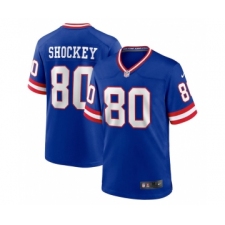 Men's New York Giants #80 Jeremy Shockey Royal Stitched Game Jersey