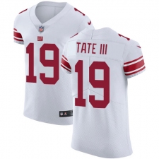 Nike New York Giants #19 Golden Tate White Men's Stitched NFL Vapor Untouchable Elite Jersey