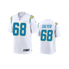 Men's Los Angeles Chargers #68 Jamaree Salyer White Stitched Jersey