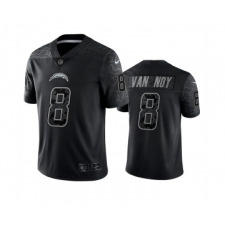 Men's Los Angeles Chargers #8 Kyle Van Noy Black Reflective Limited Stitched Football Jersey