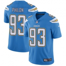 Men's Nike Los Angeles Chargers #93 Darius Philon Electric Blue Alternate Vapor Untouchable Limited Player NFL Jerseysey