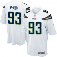 Men's Nike Los Angeles Chargers #93 Darius Philon Game White NFL Jersey