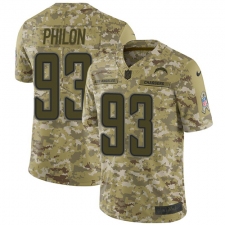 Men's Nike Los Angeles Chargers #93 Darius Philon Limited Camo 2018 Salute to Service NFL Jersey