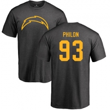 NFL Nike Los Angeles Chargers #93 Darius Philon Ash One Color T-Shirt