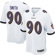 Men's Nike Baltimore Ravens #90 Za'Darius Smith Game White NFL Jersey