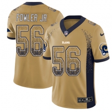 Men's Nike Los Angeles Rams #56 Dante Fowler Jr Limited Gold Rush Drift Fashion NFL Jersey