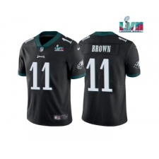 Men's Philadelphia Eagles #11 A.J. Brown Black Super Bowl LVII Patch Vapor Untouchable Limited Stitched Jersey