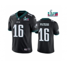 Men's Philadelphia Eagles #16 Quez Watkins Black Super Bowl LVII Vapor Untouchable Limited Stitched Jersey