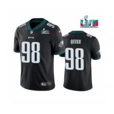 Men's Philadelphia Eagles #98 Robert Quinn Black Super Bowl LVII Vapor Untouchable Limited Stitched Jersey