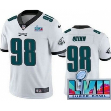 Men's Philadelphia Eagles #98 Robert Quinn Limited White Super Bowl LVII Vapor Jersey