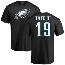 Nike Philadelphia Eagles #19 Golden Tate III Black Name & Number Logo T-Shirt