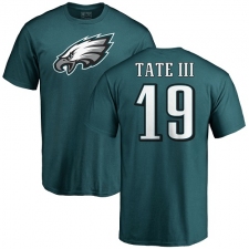 Nike Philadelphia Eagles #19 Golden Tate III Green Name & Number Logo T-Shirt