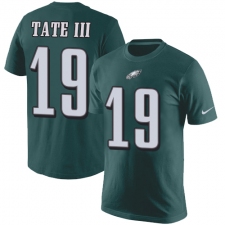 Nike Philadelphia Eagles #19 Golden Tate III Green Rush Pride Name & Number T-Shirt