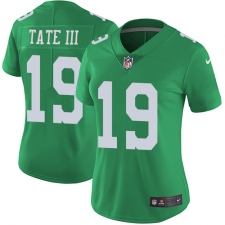 Women's Nike Philadelphia Eagles #19 Golden Tate III Limited Green Rush Vapor Untouchable NFL Jersey