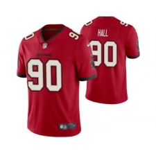 Men's Tampa Bay Buccaneers #90 Logan Hall Red Vapor Untouchable Limited Stitched Jersey