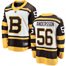 Men's Boston Bruins #56 Axel Andersson White 2019 Winter Classic Fanatics Branded Breakaway NHL Jersey