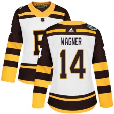 Women's Adidas Boston Bruins #14 Chris Wagner Authentic White 2019 Winter Classic NHL Jersey