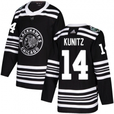 Men's Adidas Chicago Blackhawks #14 Chris Kunitz Authentic Black 2019 Winter Classic NHL Jersey