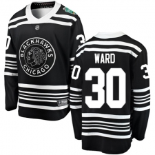 Men's Chicago Blackhawks #30 Cam Ward Black 2019 Winter Classic Fanatics Branded Breakaway NHL Jersey