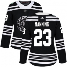 Women's Adidas Chicago Blackhawks #23 Brandon Manning Authentic Black 2019 Winter Classic NHL Jersey