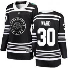 Women's Chicago Blackhawks #30 Cam Ward Black 2019 Winter Classic Fanatics Branded Breakaway NHL Jersey