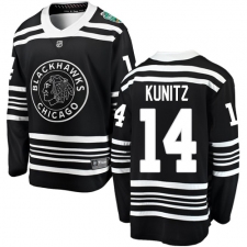 Youth Chicago Blackhawks #14 Chris Kunitz Black 2019 Winter Classic Fanatics Branded Breakaway NHL Jersey
