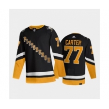 Men's Pittsburgh Penguins #77 Jeff Carter Black 2021-2022 Stitched Jersey