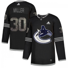Men's Adidas Vancouver Canucks #30 Ryan Miller Black Authentic Classic Stitched NHL Jersey