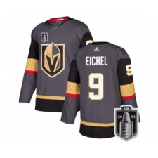 Men's Vegas Golden Knights #9 Jack Eichel Gray 2023 Stanley Cup Final Stitched Jersey