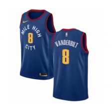 Men's Nike Denver Nuggets #8 Jarred Vanderbilt Swingman Blue Alternate NBA Jersey Statement Edition