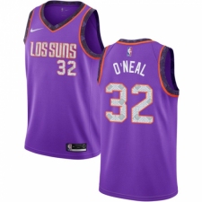 Men's Nike Phoenix Suns #32 Shaquille O Neal Swingman Purple NBA Jersey - 2018 19 City Edition