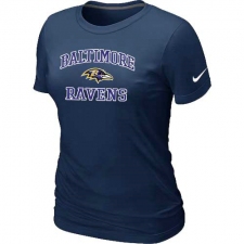 Nike Baltimore Ravens Women's Heart & Soul NFL T-Shirt - Dark Blue