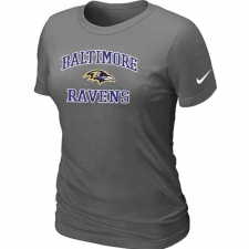 Nike Baltimore Ravens Women's Heart & Soul NFL T-Shirt - Dark Grey