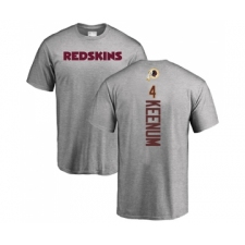 Football Washington Redskins #4 Case Keenum Ash Backer T-Shirt