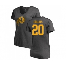 Football Women's Washington Redskins #20 Landon Collins Ash One Color T-Shirt