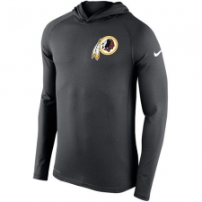 NFL Men's Washington Redskins Nike Charcoal Stadium Touch Hooded Performance Long Sleeve T-Shirt