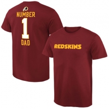 NFL Men's Washington Redskins Pro Line Burgundy Number 1 Dad T-Shirt