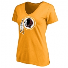 NFL Women's Washington Redskins Gold Primary Team Logo Slim Fit T-Shirt