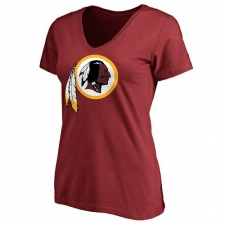 NFL Women's Washington Redskins Pro Line Burgundy Primary Team Logo Slim Fit T-Shirt
