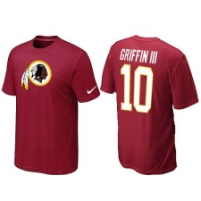 Nike Washington Redskins #10 Robert Griffin III Name & Number NFL T-Shirt - Red