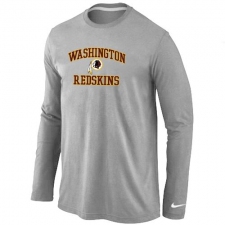 Nike Washington Redskins Heart & Soul Long Sleeve NFL T-Shirt - Grey