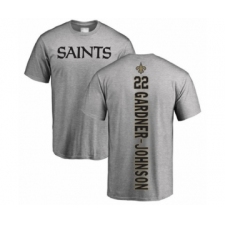 Football New Orleans Saints #22 Chauncey Gardner-Johnson Ash Backer T-Shirt