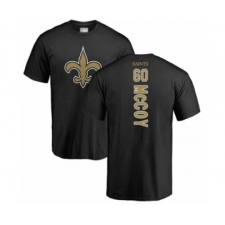Football New Orleans Saints #60 Erik McCoy Black Backer T-Shirt