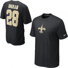 Nike New Orleans Saints #28 Mark Ingram Name & Number NFL T-Shirt - Black