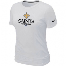 Nike New Orleans Saints Women's Critical Victory NFL T-Shirt - White